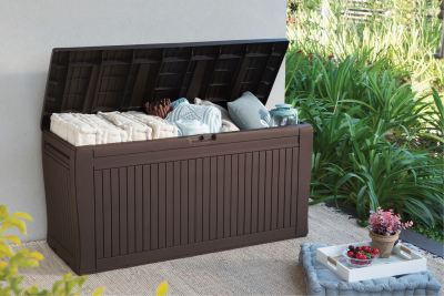 Скамья-сундук пластиковая садовая Keter Comfy Storage Box полипропилен коричневый Фото 2
