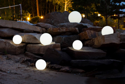 Шар пластиковый светящийся LED Minge полиэтилен белый Фото 8