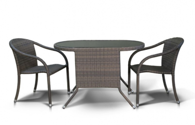 Комплект плетеной мебели 4SIS Паво алюминий, искусственный ротанг серо-коричневый Фото 1