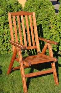 Кресло деревянное Diva Liman сосна коньяк Фото 2