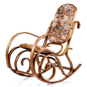 Кресло-качалка IM-Design Лондон дерево, кожа/ткань Фото 8