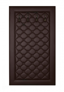 Настенная вешалка Мебелик Оливия Н2 ДСП, экокожа коричневый Фото 1
