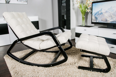 Кресло-качалка IM-Design Онтарио березовый шпон, ткань Фото 2