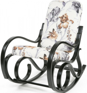 Кресло-качалка IM-Design Луиза березовый шпон, экокожа/ткань Фото 4
