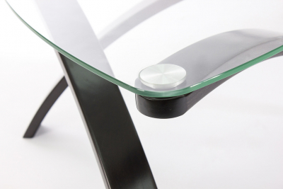 Стол журнальный IM-Design Гурон 3 березовый шпон, стекло Фото 9