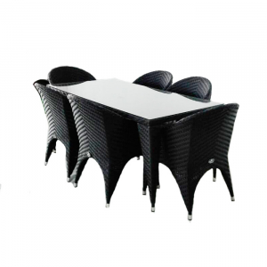 Комплект плетеной мебели KVIMOL КМ-0316 сталь, искусственный ротанг черный Фото 7