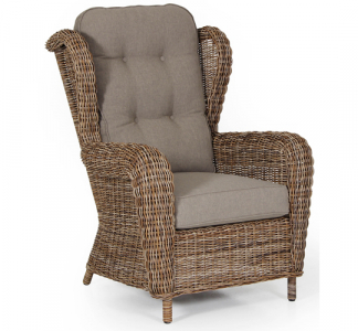 Кресло для отдыха плетеное BraFab Catherine искусственный ротанг коричневый Фото 1