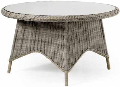 Плетеный обеденный стол BraFab искусственный ротанг серый Фото 1