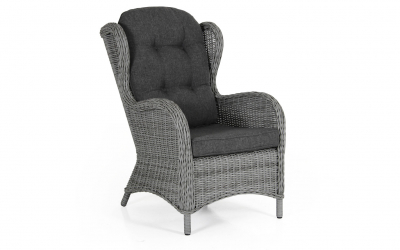 Кресло плетеное BraFab Evita алюминий, искусственный ротанг серый Фото 2