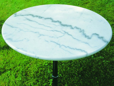 Стол c мраморной столешницей BraFab Marble мрамор, чугун белый Фото 1