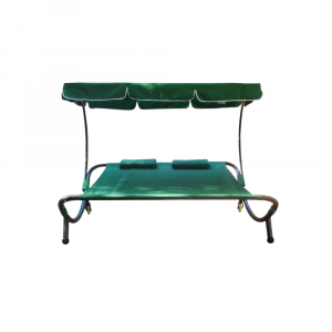 Шезлонг кровать с навесом KVIMOL КМ-080 сталь, полиэстер зеленый Фото 2