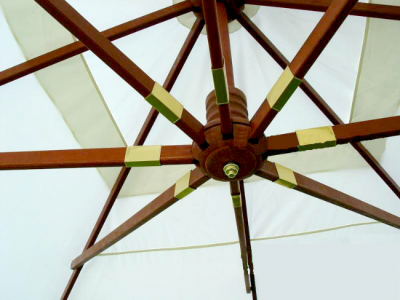 Зонт профессиональный Village Суматра массив эвкалипта/полиэстер светло-бежевый Фото 9