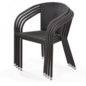 Кресло плетеное Afina Y137B-W51 Brown искусственный ротанг, сталь коричневый Фото 4