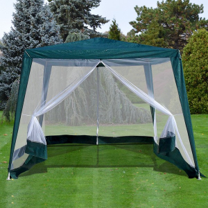 Садовый шатер Afina AFM-1035NA Green (3x3/2.4x2.4) сталь, полипропиленовая ткань зеленый Фото 1