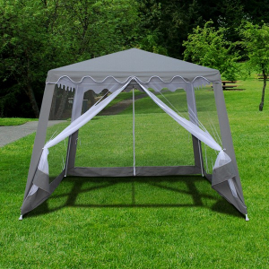 Садовый шатер Afina AFM-1036NB Grey (3x3/2.4x2.4) сталь, полиэстер серый Фото 1