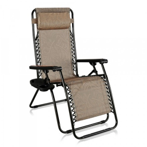 Кресло-шезлонг металлическое Afina CHO-137-9B текстилен, сталь бежевый Фото 1