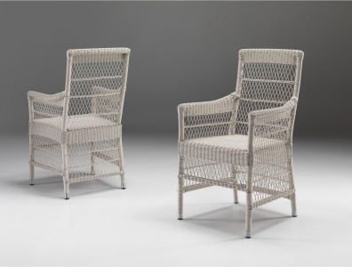 Кресло плетеное RosaDesign Camille алюминий, искусственный ротанг белый Фото 1