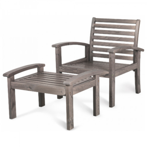 Кресло деревянное KWA Visby массив сосны серый Фото 2