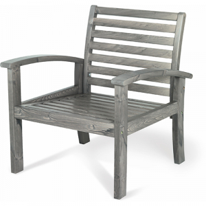 Кресло деревянное KWA Visby массив сосны серый Фото 1