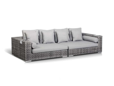 Комплект модульной плетеной мебели 4SIS Канти алюминий, искусственный ротанг светло-серый Фото 5