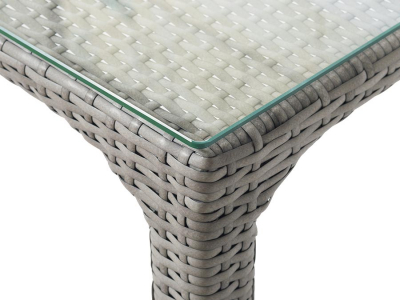 Стол плетеный кофейный 4SIS Лабро алюминий, искусственный ротанг серый Фото 4