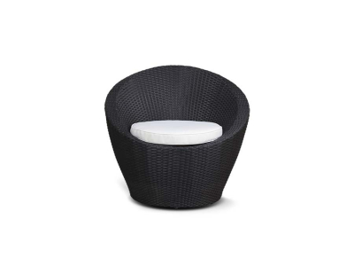 Кресло плетеное с подушками 4SIS Туллон алюминий, искусственный ротанг черный Фото 2