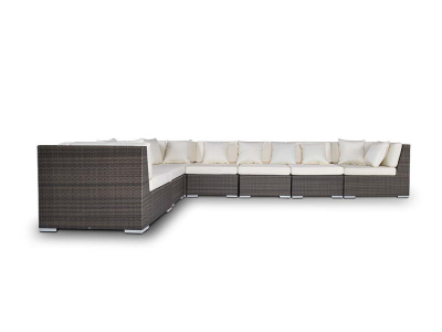 Комплект плетеной мебели 4SIS Беллуно алюминий, искусственный ротанг серо-коричневый Фото 6