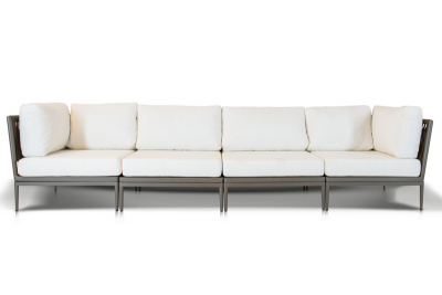 Комплект мебели 4SIS Касабланка алюминий, стекло, ткань серо-коричневый Фото 4