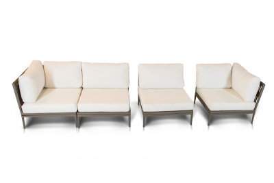Комплект мебели 4SIS Касабланка алюминий, стекло, ткань серо-коричневый Фото 3
