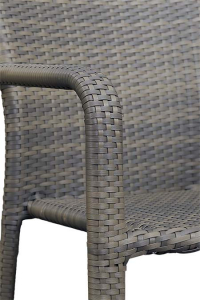 Комплект плетеной мебели на 2 персоны 4SIS Ачиано алюминий, искусственный ротанг серо-коричневый Фото 6