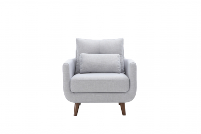 Мягкое кресло 4SIS INDOOR эвкалипт, сосна, МДФ, дуб, ткань серый Фото 11