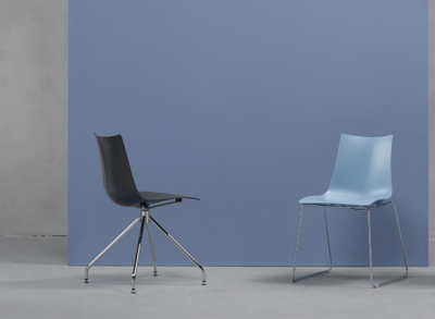 Стул пластиковый вращающийся Scab Design Zebra Technopolymer сталь, технополимер хром, антрацит Фото 5