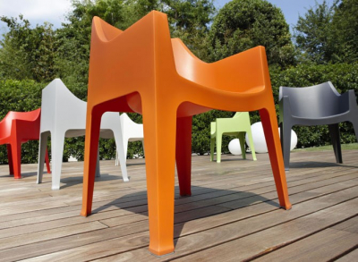Кресло пластиковое Scab Design Coccolona технополимер оранжевый Фото 3