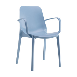 Кресло пластиковое Scab Design Ginevra стеклопластик голубой Фото 3