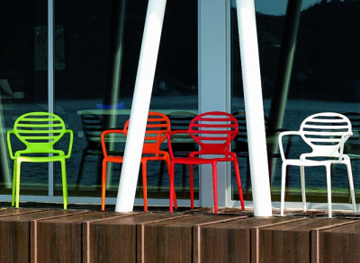 Кресло пластиковое Scab Design Cokka стеклопластик лен Фото 5