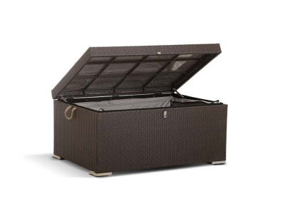 Ящик для хранения плетеный 4SIS Тренто алюминий, искусственный ротанг серо-коричневый Фото 1