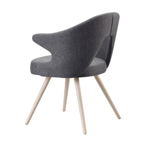Кресло деревянное мягкое Scab Design You бук, ткань отбеленный бук, серый Фото 3