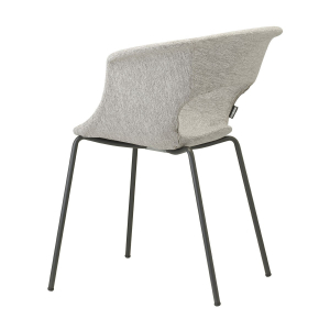 Кресло с обивкой Scab Design Miss B Pop coated steel frame сталь, поликарбонат, ткань антрацит, светло-серый Фото 4