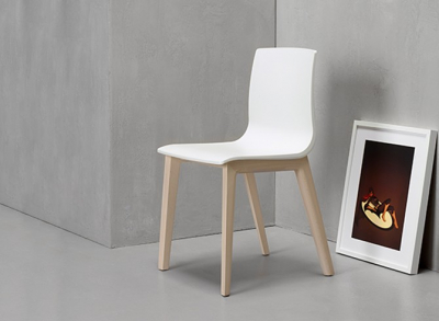 Стул пластиковый Scab Design Smilla Technopolymer бук, технополимер отбеленный бук, лен Фото 3