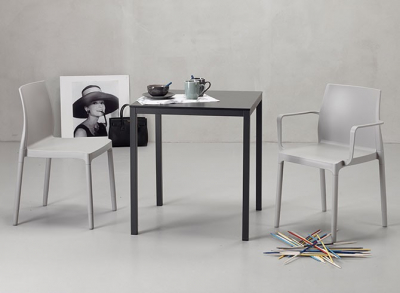Кресло пластиковое Scab Design Chloe Trend Mon Amour алюминий, технополимер светло-серый Фото 3