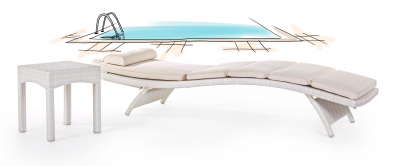 Подушка для шезлонга Garden Relax Clipper полиэстер белый Фото 5