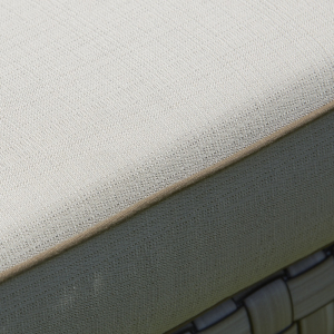 Модуль плетеный левый с подлокотником Skyline Design Brafta алюминий, искусственный ротанг, sunbrella белый, бежевый Фото 8