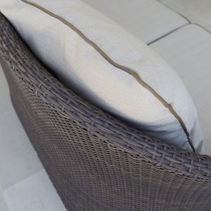 Диван плетеный трехместный с подушками Skyline Design Malta алюминий, искусственный ротанг, sunbrella мокка, бежевый Фото 9