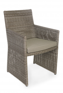 Кресло плетеное с подушкой Garden Relax Abigail алюминий, искусственный ротанг коричневый Фото 1