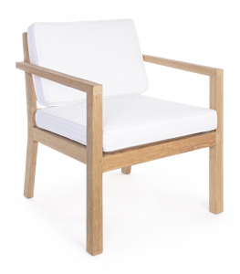 Кресло деревянное с подушками Garden Relax Arizona тик, ткань коричневый Фото 1