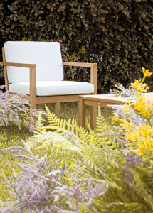 Кресло деревянное с подушками Garden Relax Arizona тик, ткань коричневый Фото 5