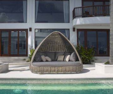 Лаунж-диван плетеный Skyline Design Shade алюминий, искусственный ротанг, sunbrella серый, бежевый Фото 14