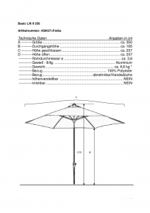 Зонт садовый D_P Basic Lift II алюминий/полиэстер темно-серый Фото 4
