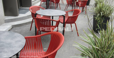 Кресло пластиковое PEDRALI Tatami стеклопластик красный Фото 10