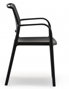 Кресло пластиковое PEDRALI Ara стеклопластик черный Фото 5